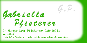 gabriella pfisterer business card